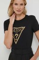 Tričko Guess nášivka černá W4RI69.J1314