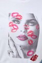 Guess t-shirt bawełniany LIPSTICK KISSES W4RI20.K9RM1 biały