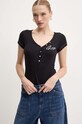 Guess t-shirt HENLEY OLYMPIA czarny W4RP47.K1814