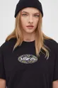 μαύρο Βαμβακερό μπλουζάκι Vans Γυναικεία