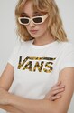 Vans tricou din bumbac bej VN000EXNFS81