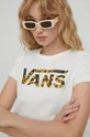 бежевый Хлопковая футболка Vans