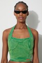 Heron Preston top jeans Distressed Canvas Corset Bra HWAD045F23FAB0025500 verde