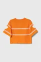 Παιδικό βαμβακερό μπλουζάκι Guess πορτοκαλί