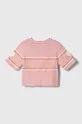 Детская хлопковая футболка Guess розовый