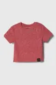 różowy Guess t-shirt dziecięcy Dziewczęcy