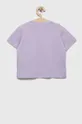 Otroška bombažna kratka majica Guess vijolična