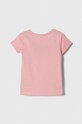 Guess t-shirt bawełniany dziecięcy K73I56.K8HM0.9BYX różowy AW23