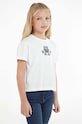 Tommy Hilfiger t-shirt bawełniany dziecięcy aplikacja biały KG0KG07437.74.122.9BYX