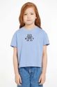 Tommy Hilfiger t-shirt bawełniany dziecięcy aplikacja niebieski KG0KG07437.128.176.9BYX
