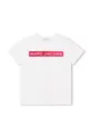 bela Otroška bombažna kratka majica Marc Jacobs Dekliški