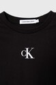 DÍVKA Dětské bavlněné tričko s dlouhým rukávem Calvin Klein Jeans IG0IG02135.9BYX černá