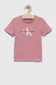 ροζ Παιδικό μπλουζάκι Calvin Klein Jeans Για κορίτσια