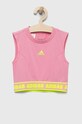 adidas top dziecięcy JG D TANK z elastanem różowy IA1534