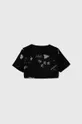 Detské bavlnené tričko adidas JG BLUV Q3 AOPT čierna