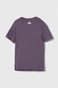 adidas t-shirt bawełniany dziecięcy IJ6235 szary AW23