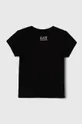 Παιδικό μπλουζάκι EA7 Emporio Armani μαύρο