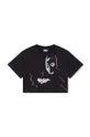 čierna Detské bavlnené tričko Dkny x DC Comics Dievčenský