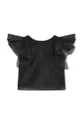 crna Dječja majica kratkih rukava Karl Lagerfeld Za djevojčice