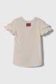 Dětské bavlněné tričko United Colors of Benetton 3096G10CA.P.SEASONAL béžová AW23