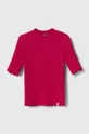 różowy United Colors of Benetton t-shirt dziecięcy Dziewczęcy