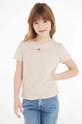 beige Tommy Hilfiger t-shirt in cotone per bambini Ragazze