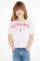 λευκό Βαμβακερό μπλουζάκι Tommy Hilfiger Για κορίτσια