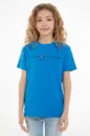 plava Dječja pamučna majica kratkih rukava Tommy Hilfiger Za djevojčice