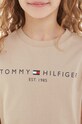 Παιδικό βαμβακερό μπλουζάκι Tommy Hilfiger KS0KS00397.128.176.9BYX μπεζ