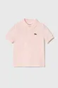 ροζ Βαμβακερό μπλουζάκι πόλο Lacoste Για κορίτσια
