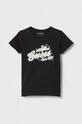 Guess t-shirt dziecięcy z elastanem czarny J3BI03.J1314.9BYX