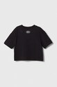 Under Armour t-shirt dziecięcy UA CROP SPORTSTYLE LOGO SS 1380878 czarny AW23