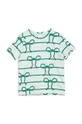 Παιδικό μπλουζάκι Mini Rodini πράσινο