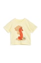 Παιδικό βαμβακερό μπλουζάκι Mini Rodini στάμπα κίτρινο 2362013723