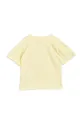 Παιδικό βαμβακερό μπλουζάκι Mini Rodini κίτρινο