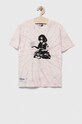 Guess t-shirt bawełniany dziecięcy x Brandalised nadruk różowy H3YJ05.K9RM1.9BYX