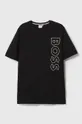 czarny BOSS t-shirt bawełniany dziecięcy Dziecięcy