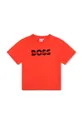 czerwony BOSS t-shirt bawełniany dziecięcy Dziecięcy