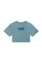 Detské tričko Dkny s elastanom tyrkysová D35T02.114.150