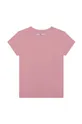 Dječja majica kratkih rukava Karl Lagerfeld roza