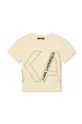 бежевый Детская хлопковая футболка Karl Lagerfeld Детский