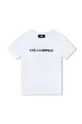 Detské bavlnené tričko Karl Lagerfeld biela