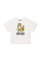 μπεζ Παιδικό βαμβακερό μπλουζάκι Kenzo Kids Παιδικά