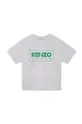 γκρί Παιδικό βαμβακερό μπλουζάκι Kenzo Kids Παιδικά