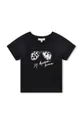 чорний Дитяча бавовняна футболка Michael Kors Дитячий