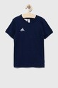 Дитяча бавовняна футболка adidas Performance ENT22 TEE Y аплікація темно-синій HC0445