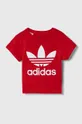 Detské bavlnené tričko adidas Originals TREFOIL červená