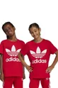 rdeča Bombažna kratka majica adidas Originals TREFOIL Otroški