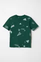 zelená Detské bavlnené tričko adidas J BLUV Q3 AOPT Detský
