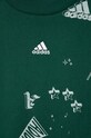 Chlapec Detské bavlnené tričko adidas J BLUV Q3 AOPT IA1562 zelená